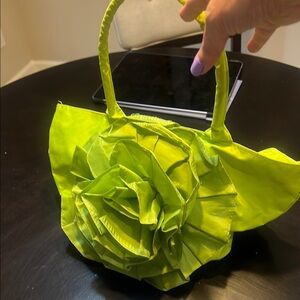Green Floral Women's Bag